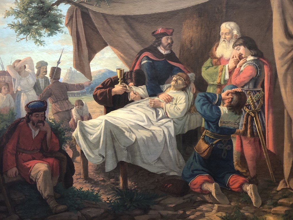 Žižkova smrt - olej na plátně od Jakuba Husníka, nedatováno. Foto: ÚAM CČSH