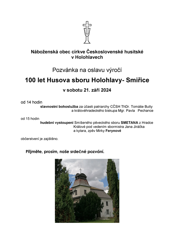 100 let Husova sboru Holohlavy