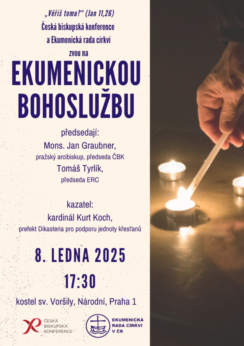ekumenická bohoslužba 8. ledna 2025