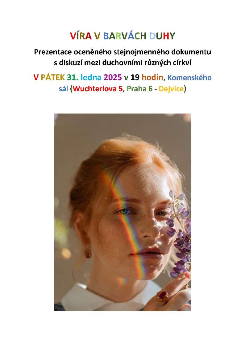 Víra v barvách duhy 31.1.2025 Dejvice